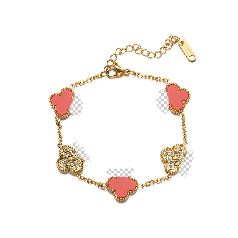 Diamond Clover Light Luxury High-grade Female Niche Simple Bracelet