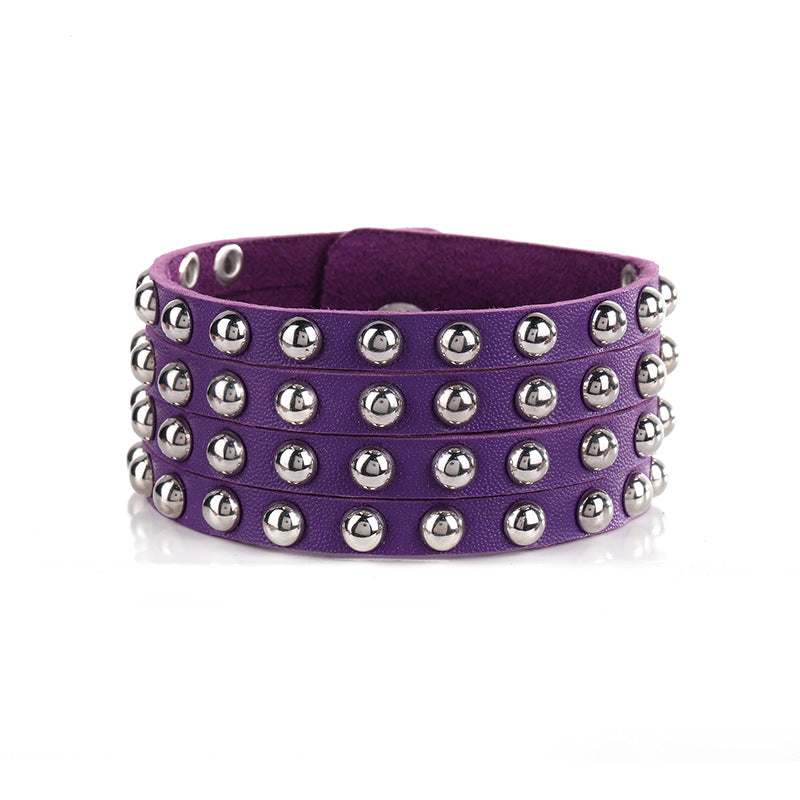 Fashion Twist Leather Cool Punk Rock Bracelet
