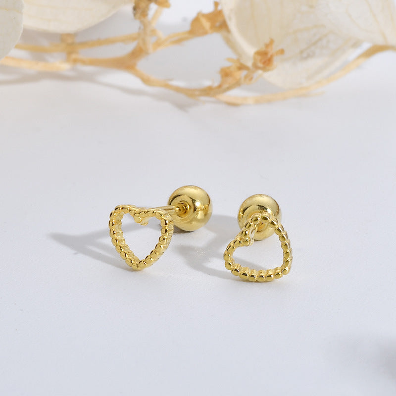 Screw Flower Geometric Bone Nail Female Temperamental Earrings