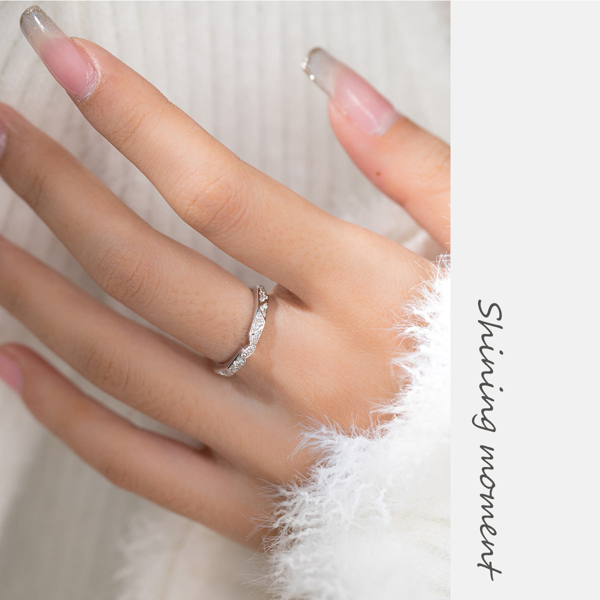 Sterling Sier Diamond Cut Couple High Rings