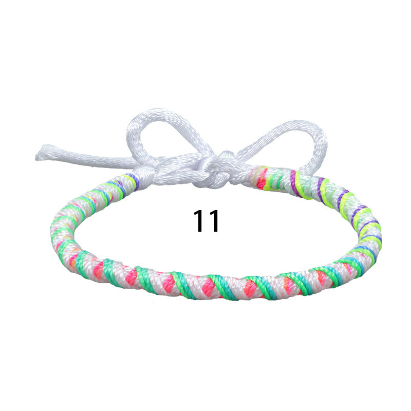 Style Colorful Hand-knitted Rope Holiday Party Bracelet