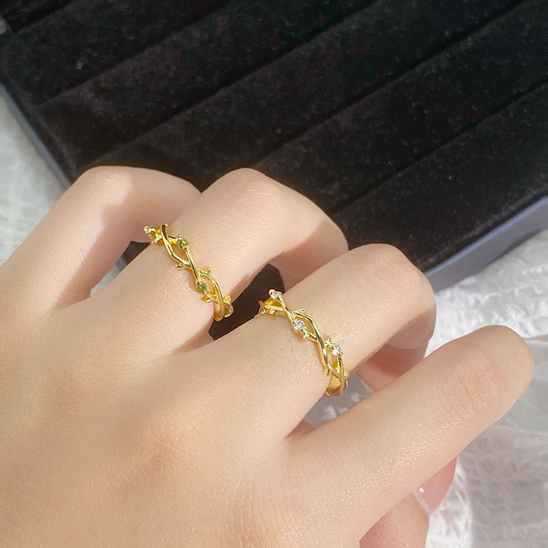 Colorful Zircon Design Light Luxury High-grade Rings