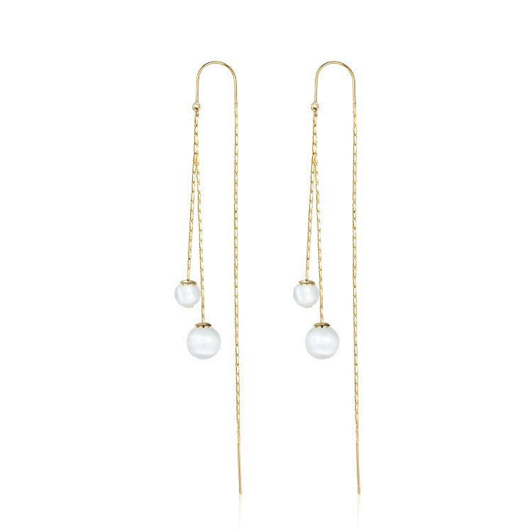 Women's Sier Thread Trendy Summer Sterling Niche High Sense Ear Line