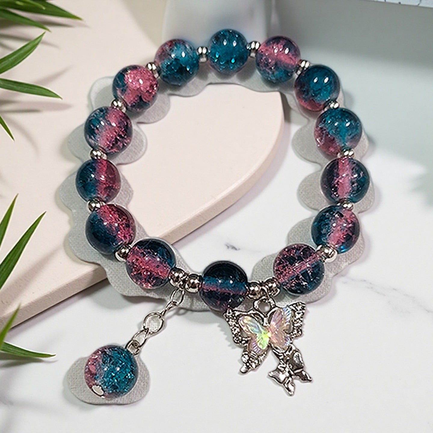Fantasy Flower Glazed Female Gradient Contrast Bracelet