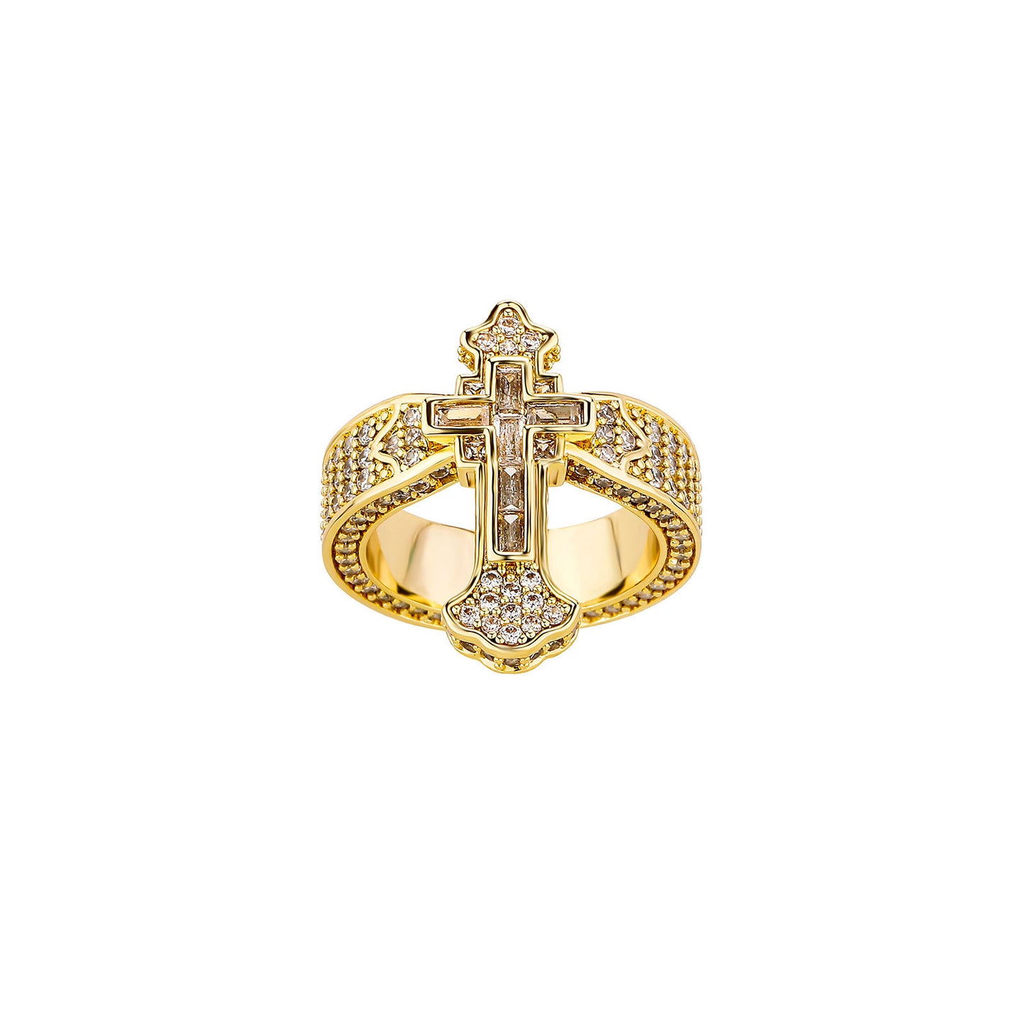 Men's Trendy Micro Rhinestone Hip Hop Style Ring