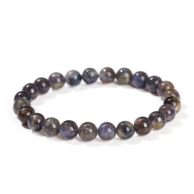 Women's & Men's Natural Cordierite Blue Class Tanzanite Round Bracelets