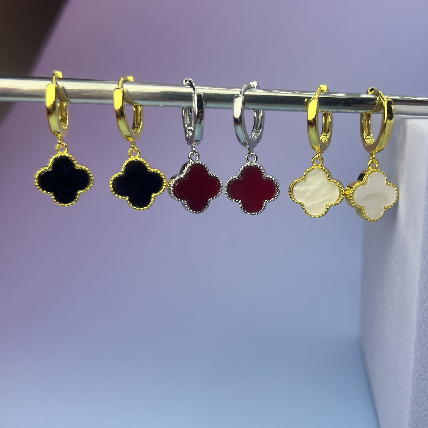 Korean Version Of Style Clover Ear Clip Female Stud Earrings