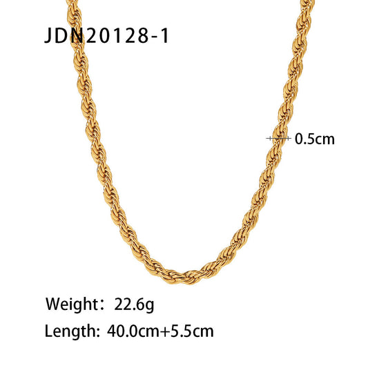 Gold-plated Stainless Steel Light Luxury Cold Necklaces