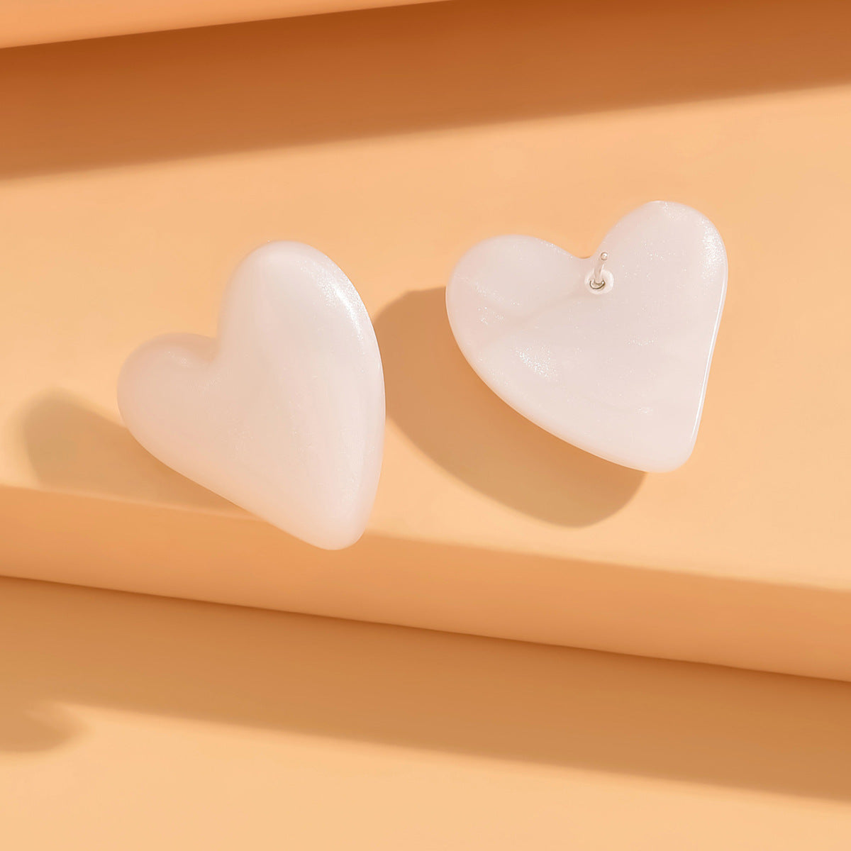 Color Small Love Valentine's Day Simple Fashion Acrylic Earrings