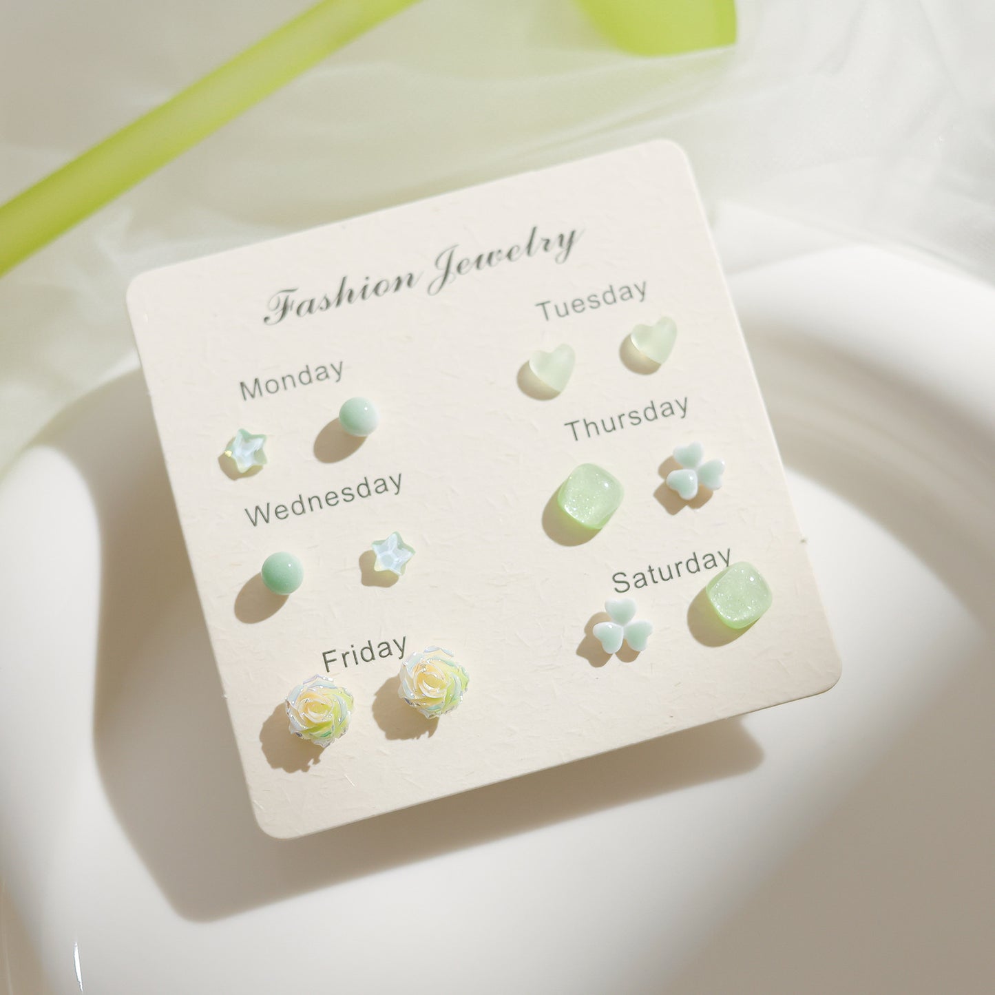 Female Pink Biological Porcelain Pin Ear Sensitive Skin Essential Stud Earrings
