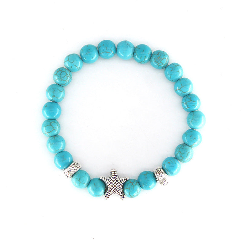 Classy Turquoise Beach Turtle String Beads Bracelets