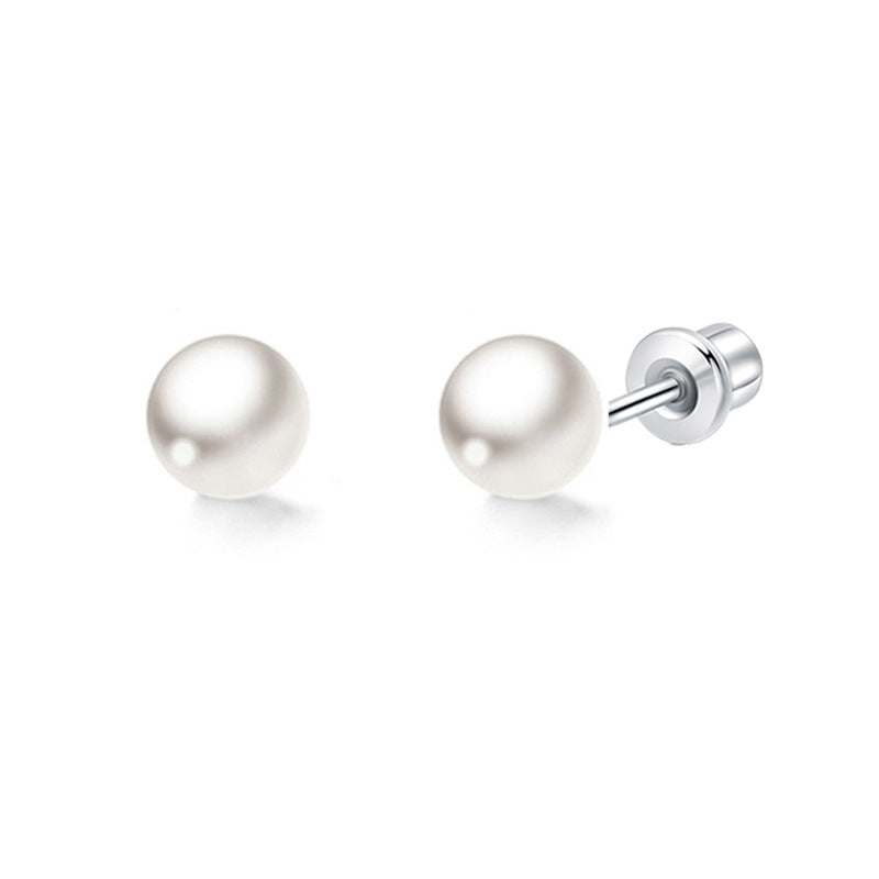 For Titanium Steel Zircon Hat Thread Stud Earrings