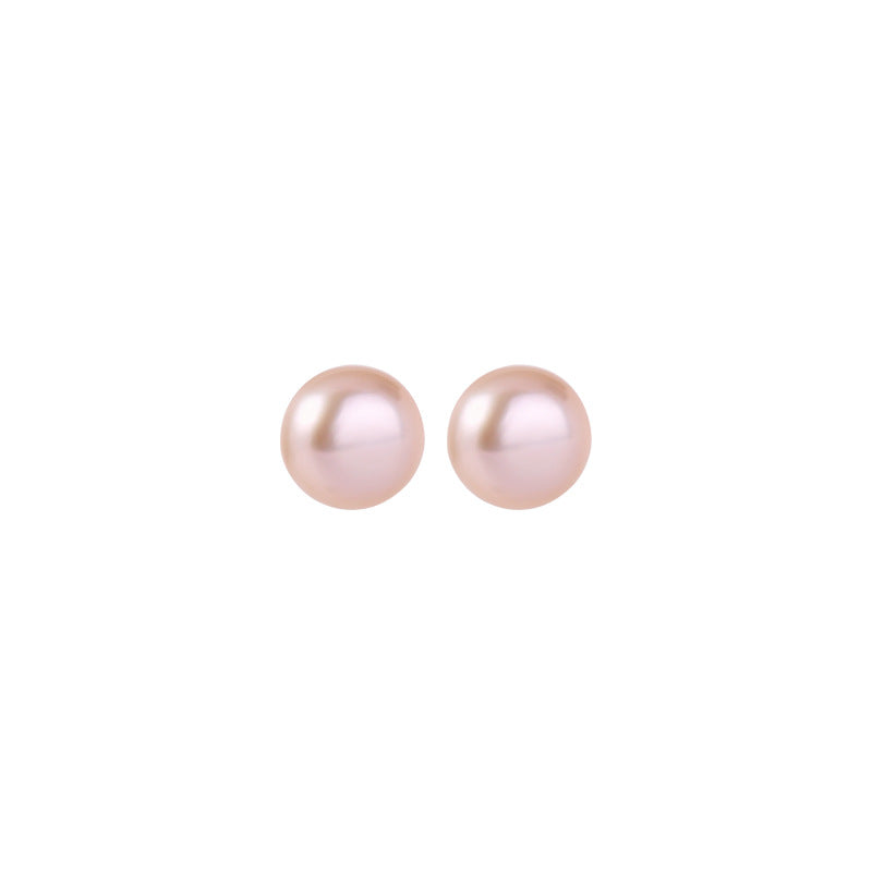 Sier Natural Freshwater Pearl Ear Female Korean Style Fresh Earrings