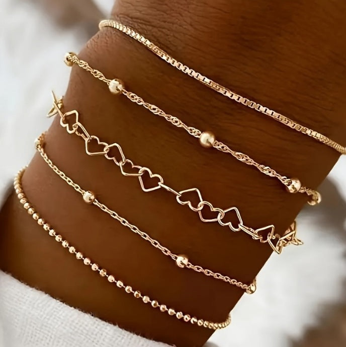 Classy Comfortable Of Personalized Alloy Combination Bracelets