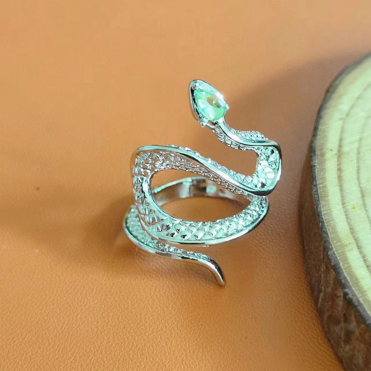 Topaz Snake Female Fashion Personalized Opening Rings