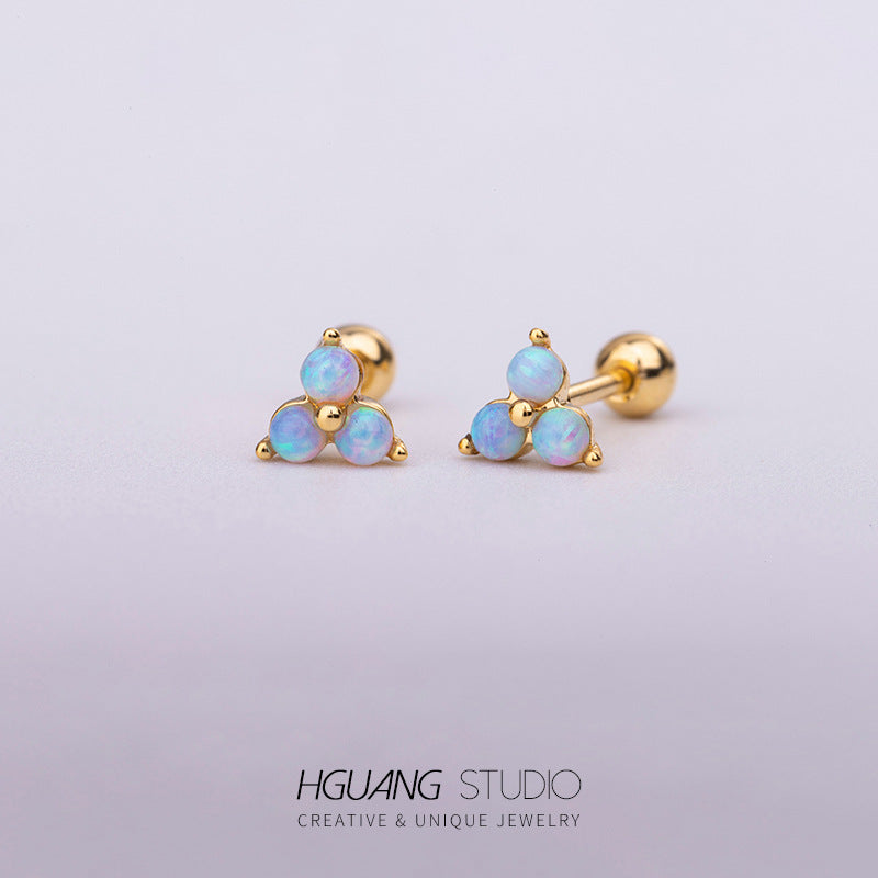 Steel Ear Bone Spider Cross Screw Twist Earrings