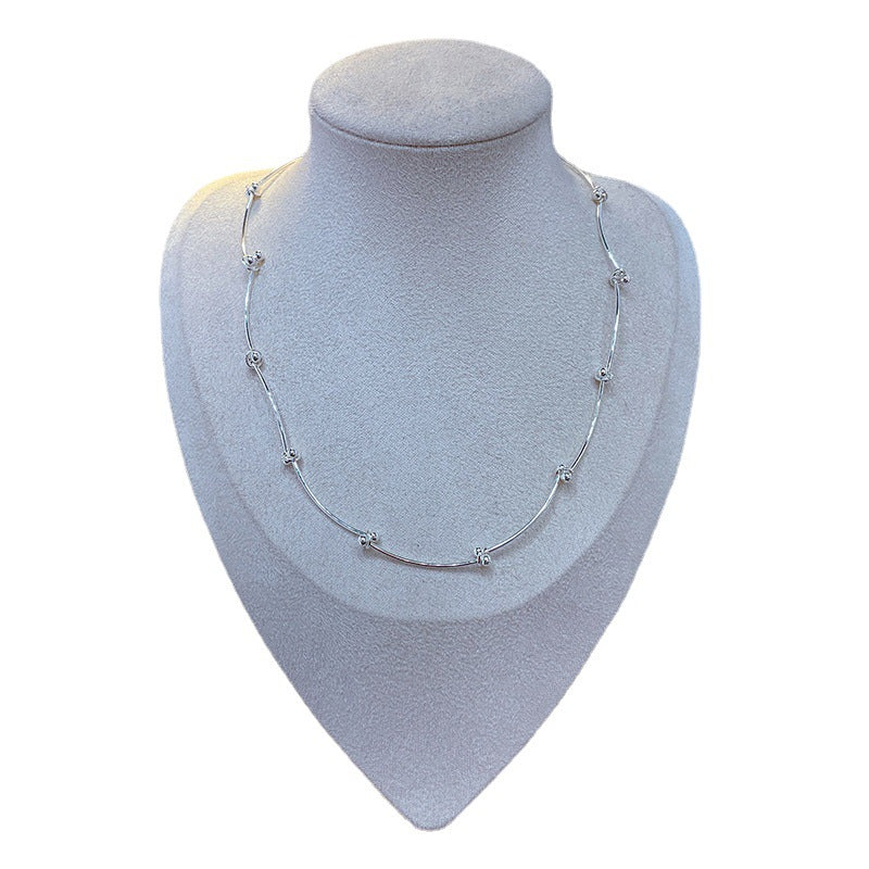 Women's Niche Design Advanced Wave Pattern Stitching For Summer Necklace