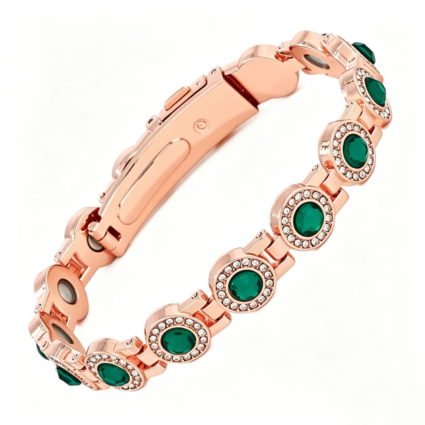 Women's Fashionable Rose Gold Magnet Large Version Bracelet