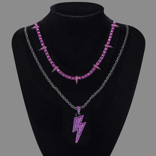 Hip Hop Panther Twin Dark Style Necklaces