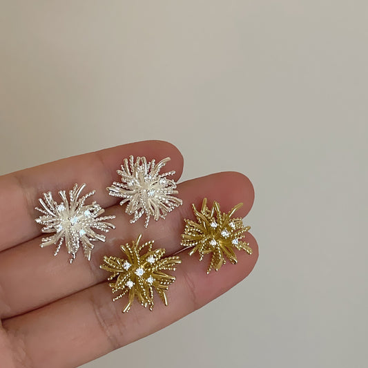 Women's Zircon Metal Dandelion For Niche Exquisite Earrings