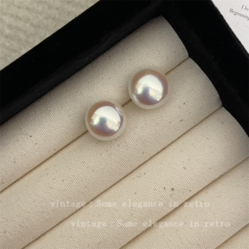 Women's Mosquito Coil Ear Clip High-grade Steamed Bread Pearl Minority Earrings