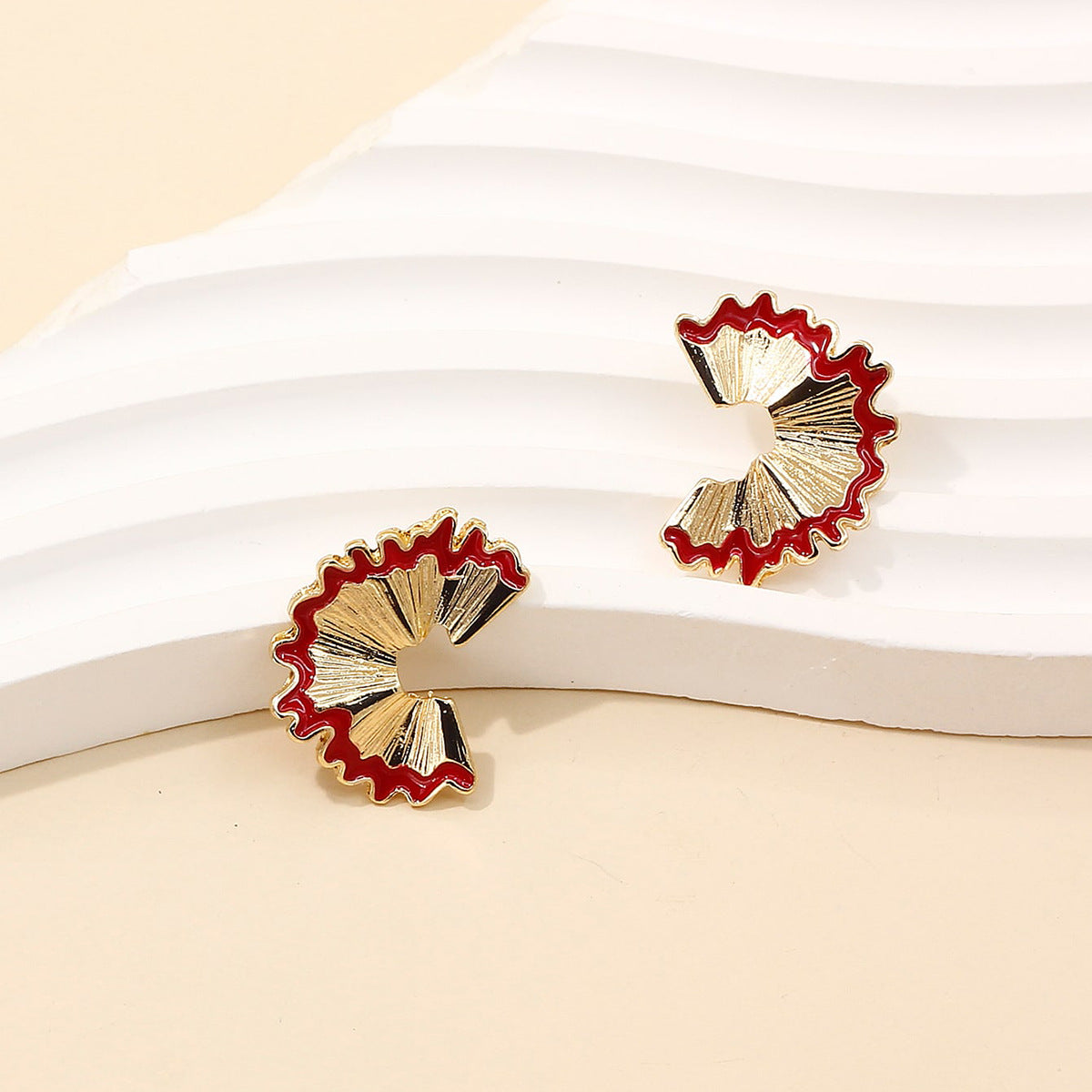 Women's Pencil Chip Design Drop Oil Cute Stud Earrings
