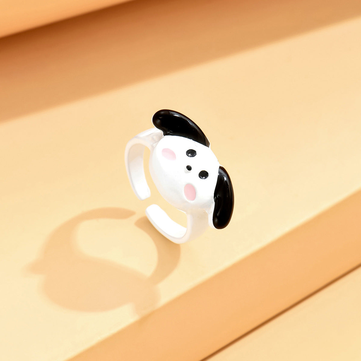 Monster Black Cat Female Dopamine Big Eyes Couple Little Finger Ring