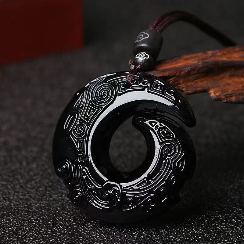 Women's & Men's Jade Good Luck Comes Safety Buckle Pendants