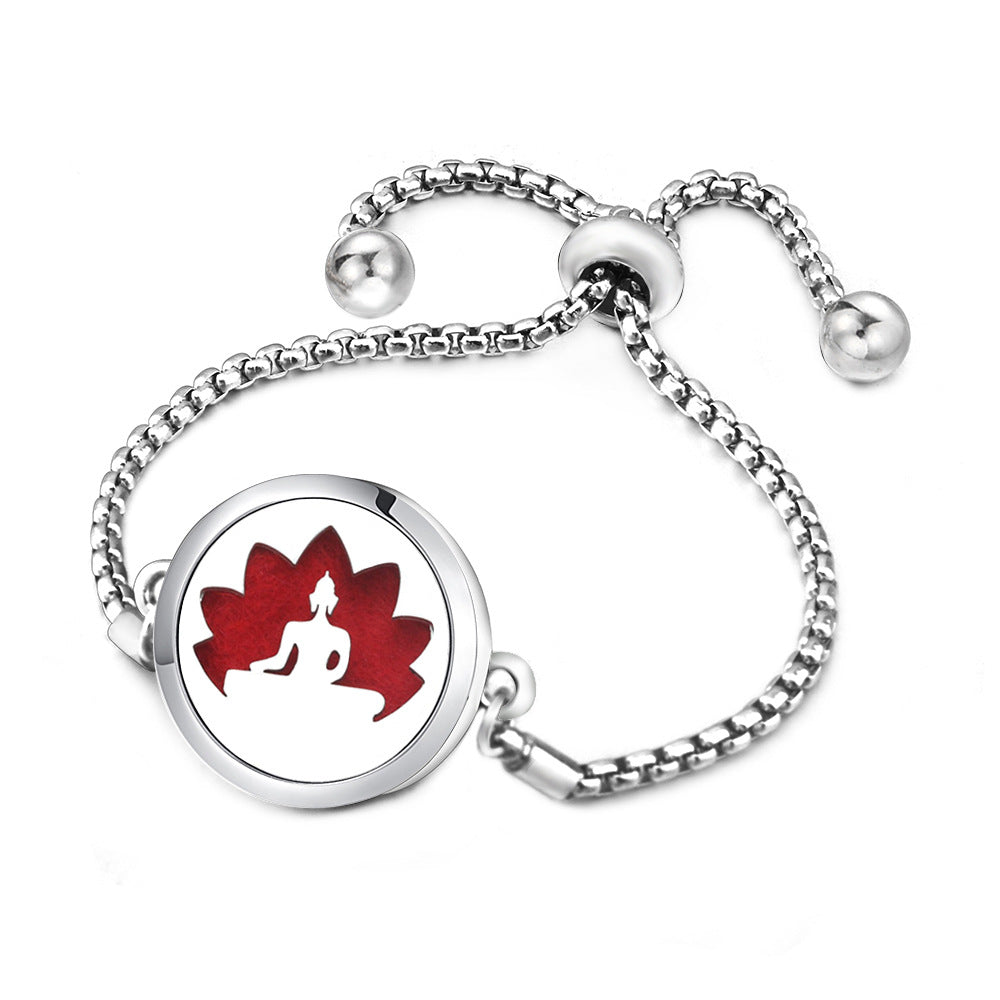 Angel Wings Mosquito Repellent Stainless Steel Essential Oil Perfume Box Bracelet