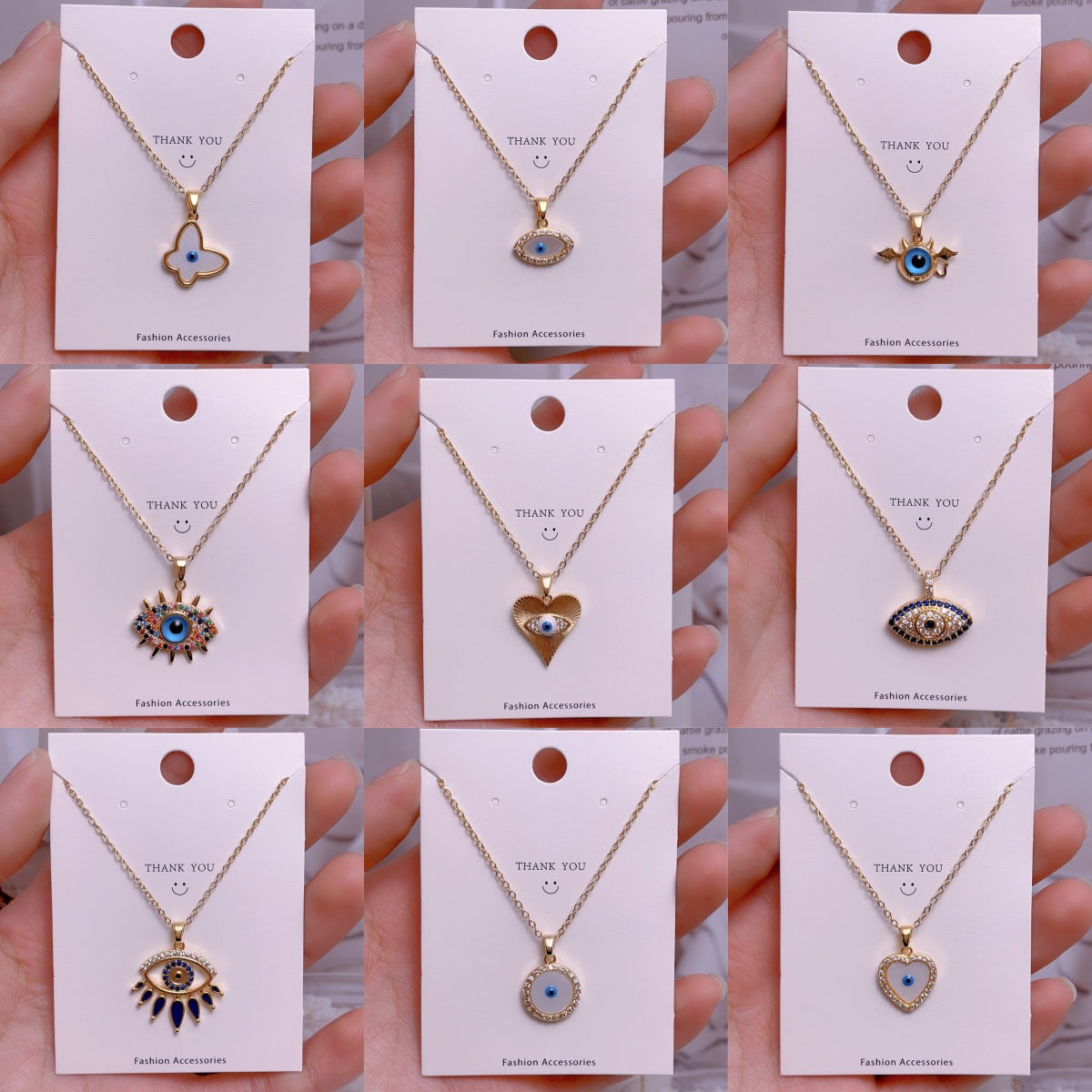 Eye Female Fashion Personality Titanium Steel Clavicle Necklaces