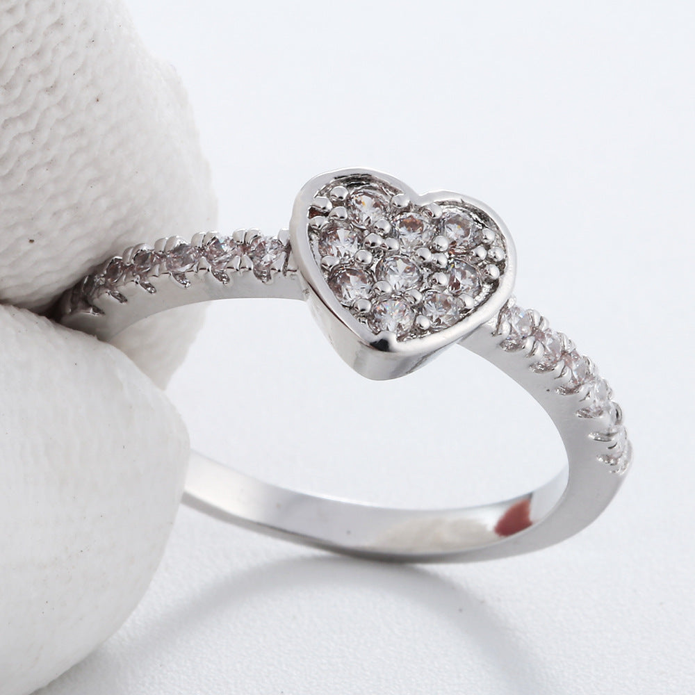 Women's & Men's Copper Inlaid Zircon Ring