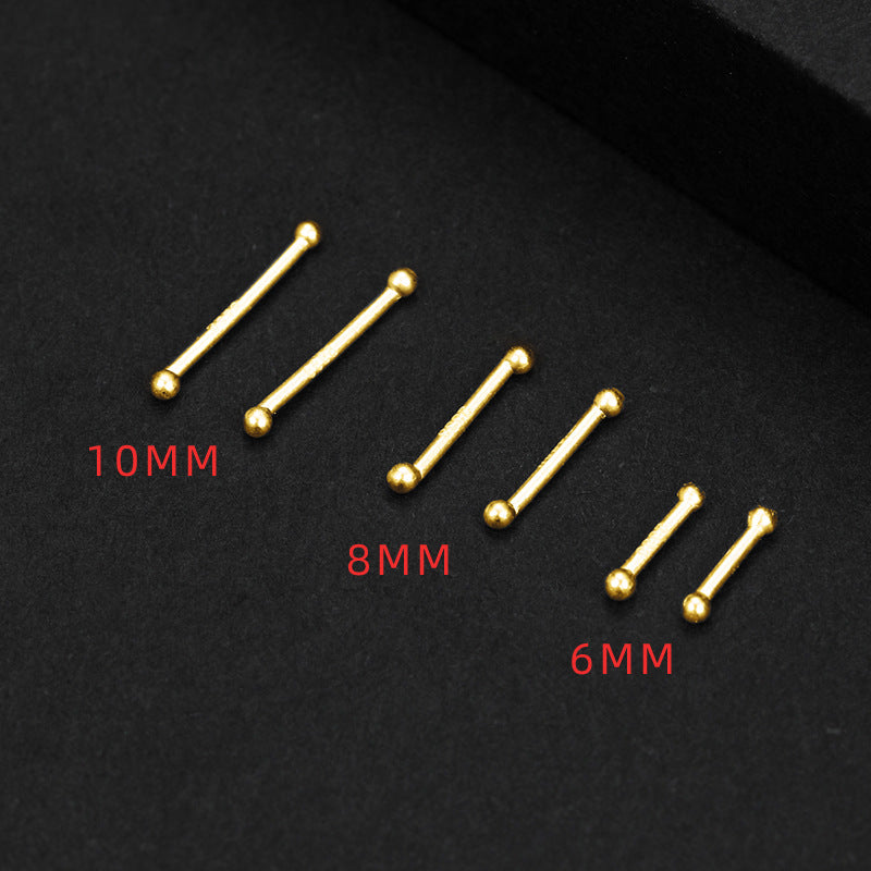 Women's & Men's Need To Take Off Small Double-headed Round Beads Ear Bar Stud Earrings
