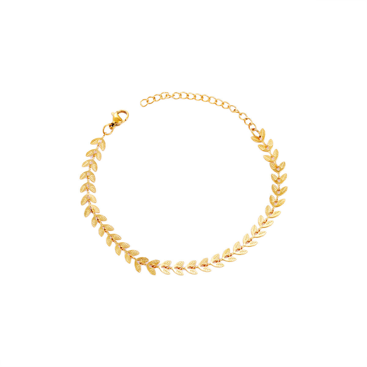Women's Stainless Steel Leaf-shaped Open Stylish Simple Bracelets