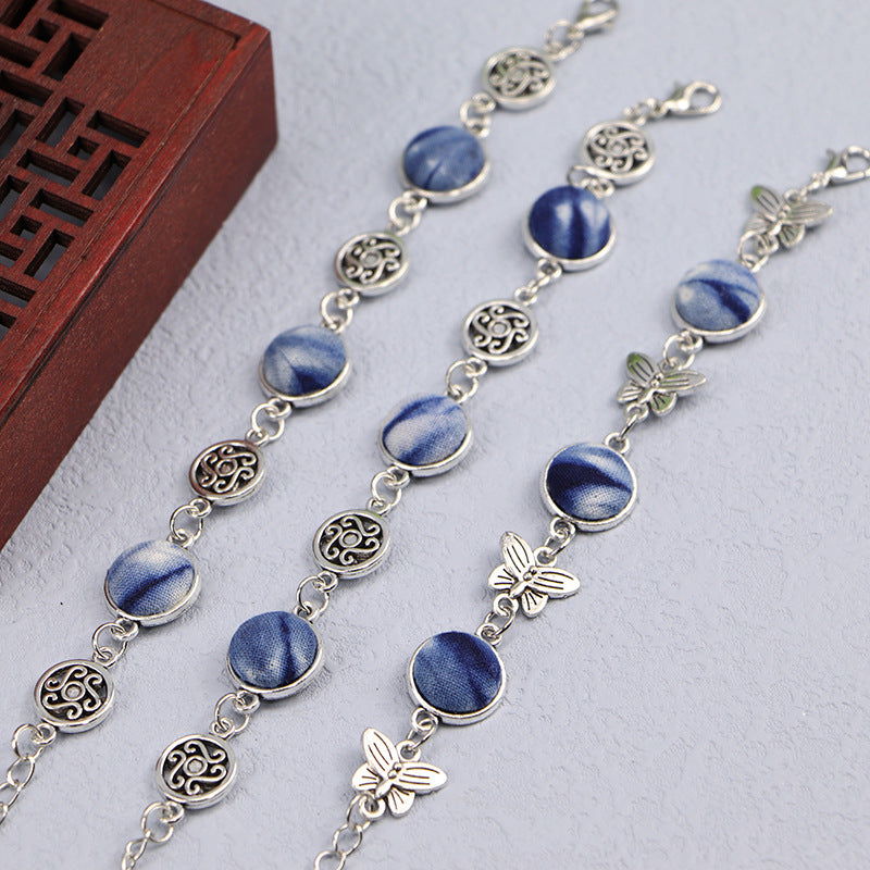 Women's Yunnan National Style Blue Dyed Dali Bracelets