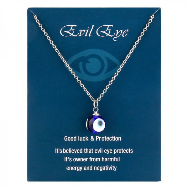 Women's Personalized Turkish Devil's Eye Card Three-sided Necklaces