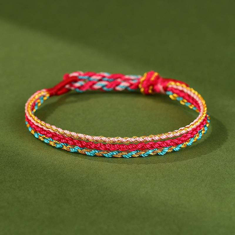 Festival Colorful Rope Ethnic Style Hand-woven Adult Small Sachet Carrying Bracelet