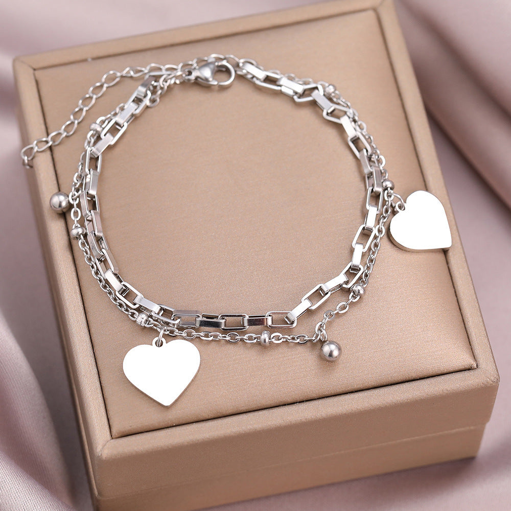 Women's Commuter Titanium Steel Light Luxury Couple Bracelets