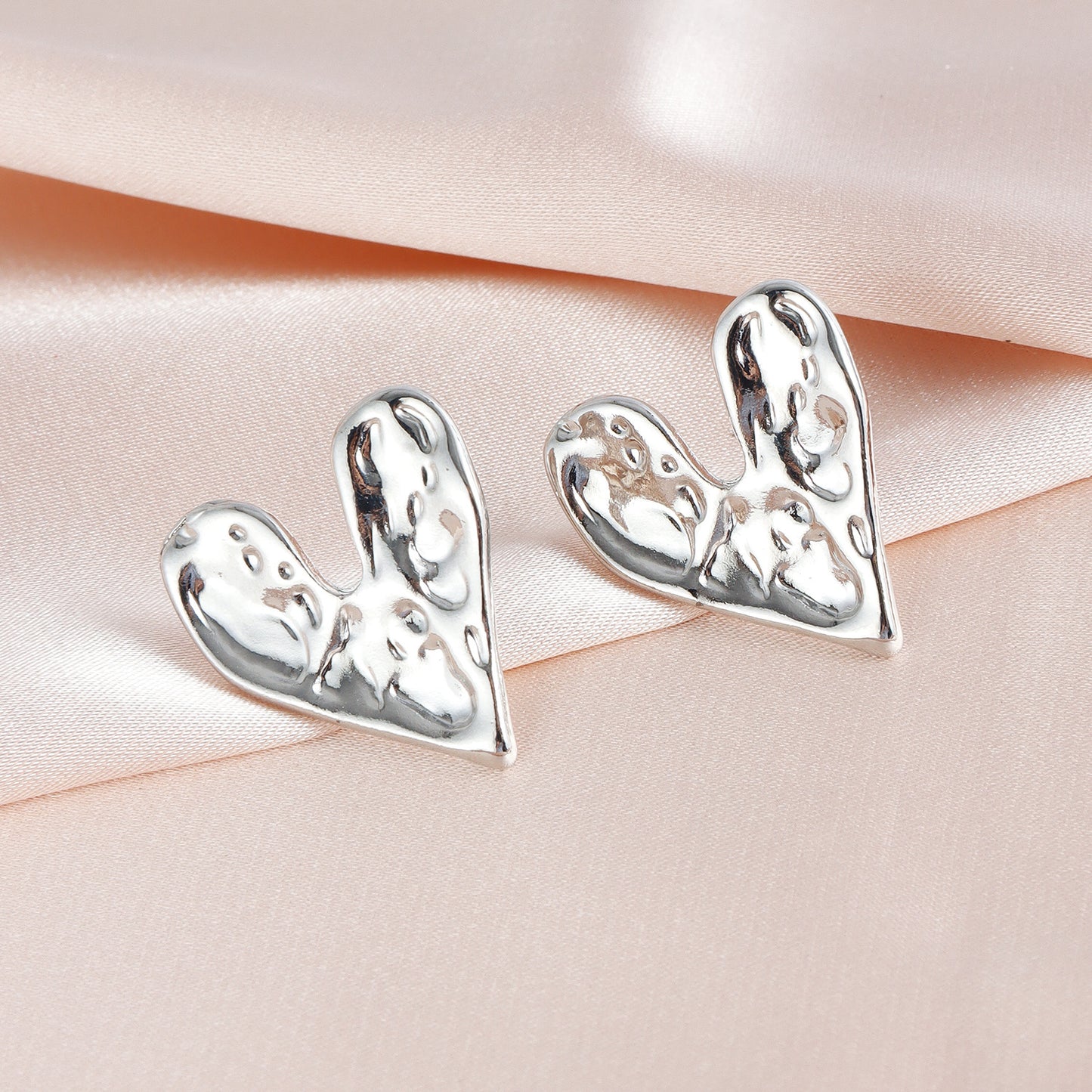 Lava Heart Vintage Design Ear Geometric Irregular Earrings