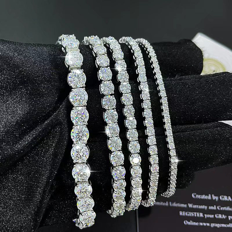 Moissanite Tennis Affordable Luxury Fashion High-grade Hip Hop Bracelet