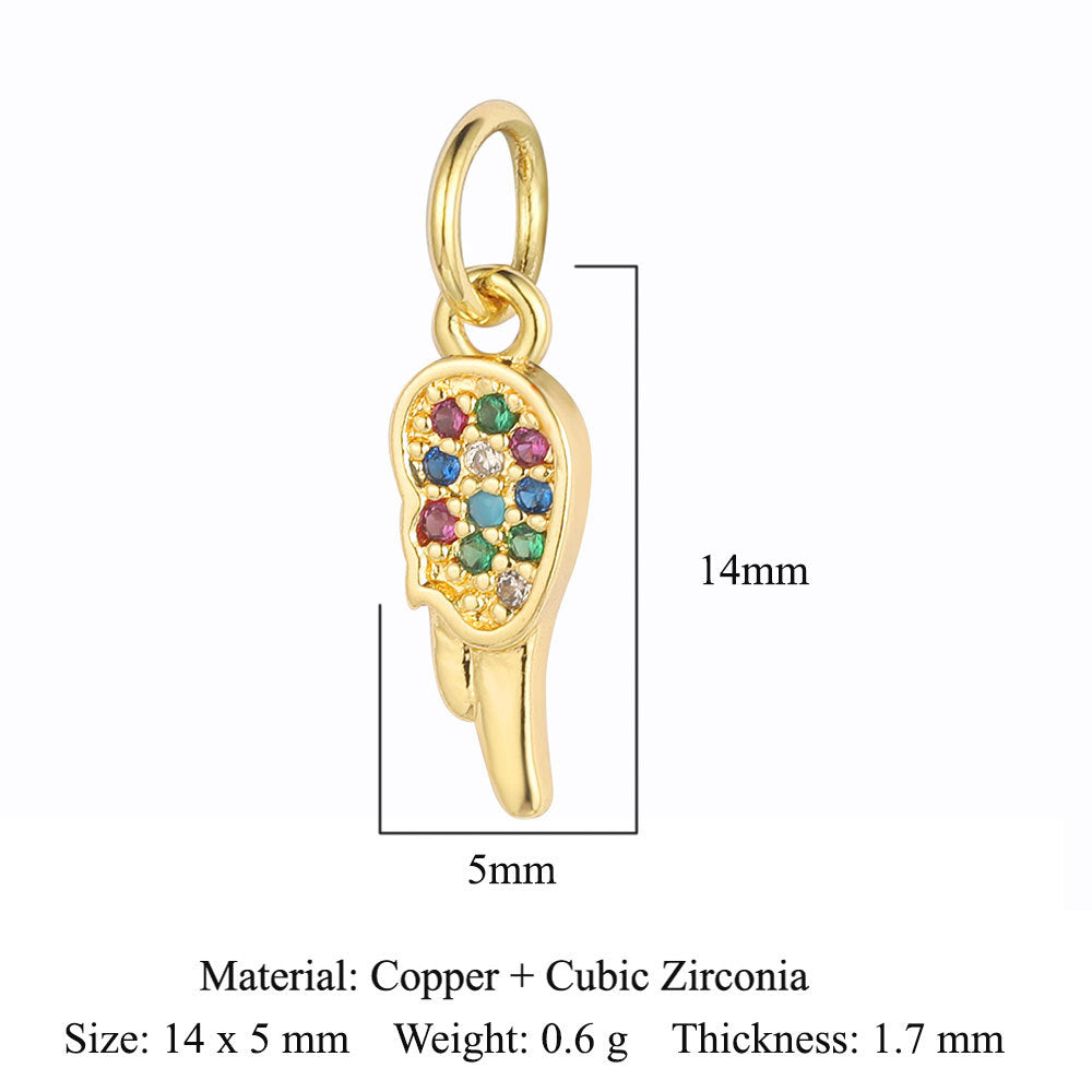 Tree Horseshoe Copper Zircon Snake Butterfly Pendants