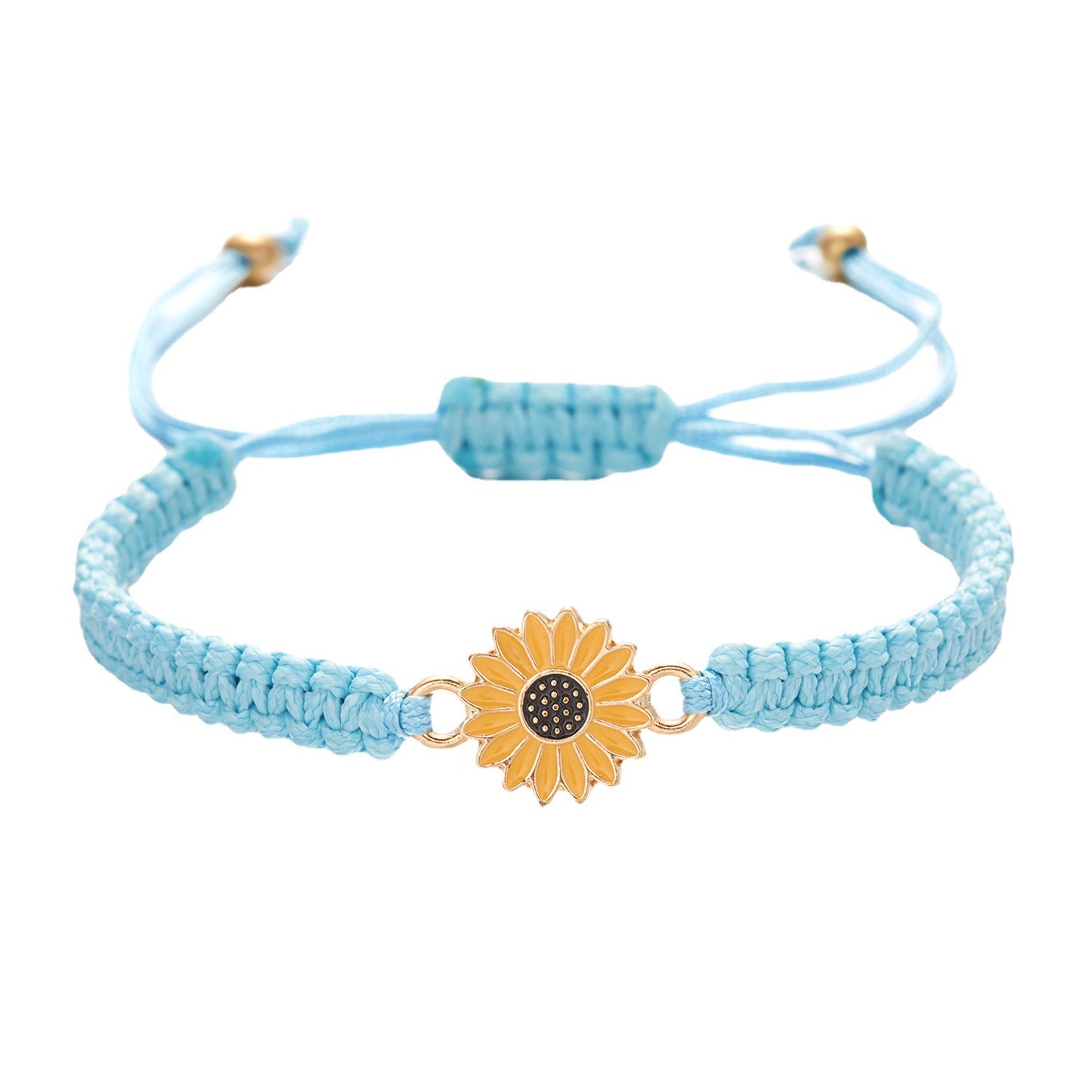 Handmade Woven Sunflower Fashion Daisy Couple Bracelets