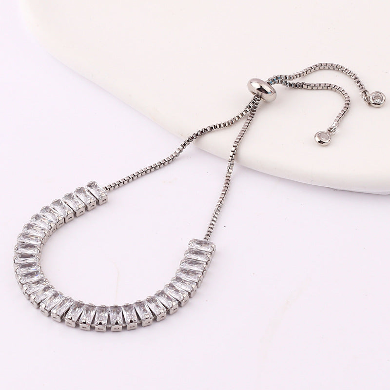 Women's Colorful Solid Color Zircon Full Diamond Bracelet