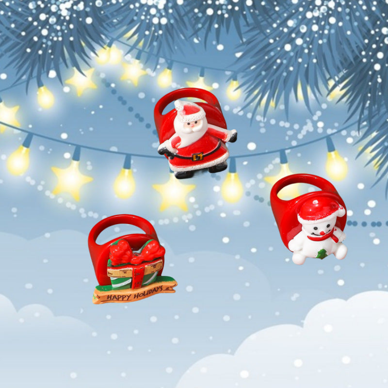 Christmas Cute Cartoon Fashionable Fashion Santa Rings