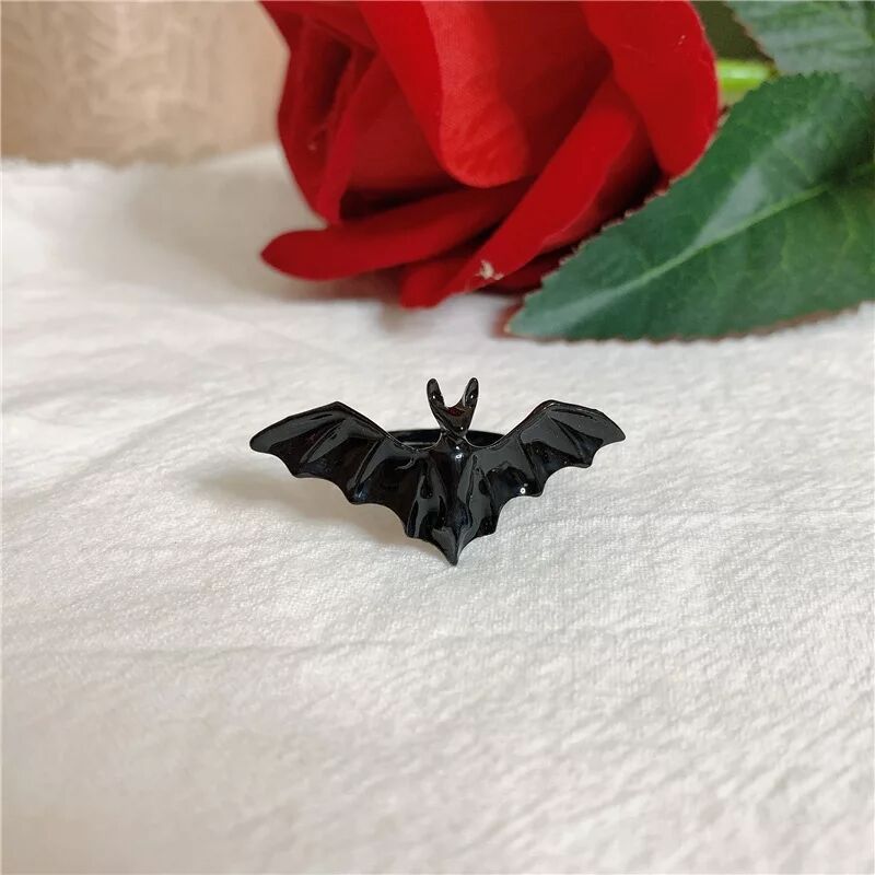 Women's & Men's Personality Gothic Open Bat For And Rings