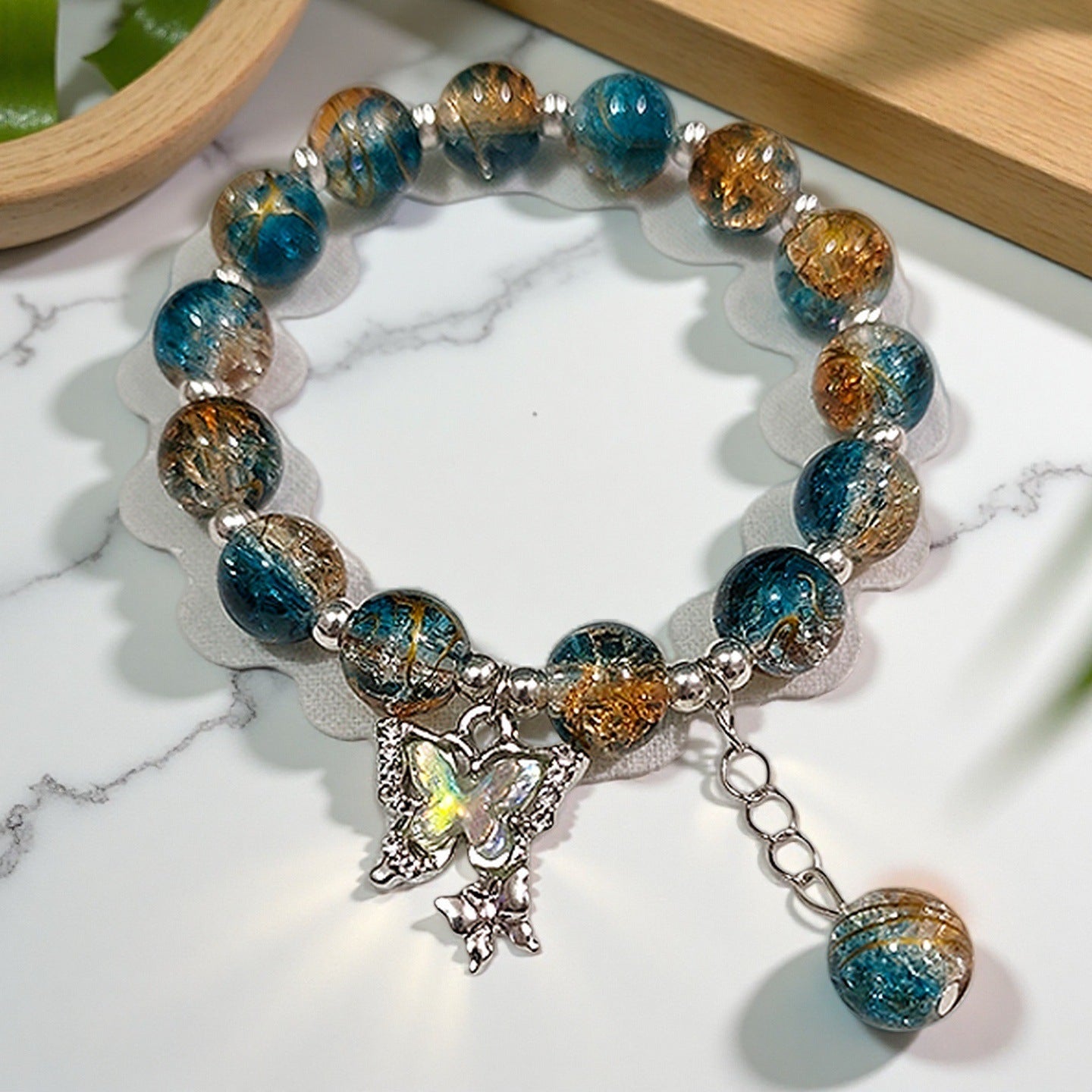 Fantasy Flower Glazed Female Gradient Contrast Bracelet