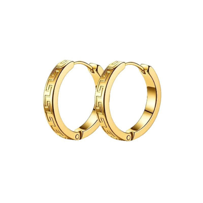 Stainless Steel Ear Male Female Personality Earrings