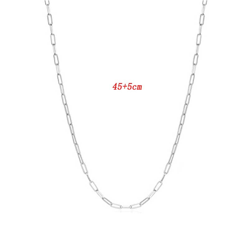 Curved Cross Clip Chain Simple Splendid Necklace