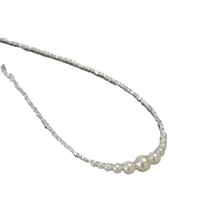 Pieces Of Sier Imitation Pearl Cold Style Necklaces