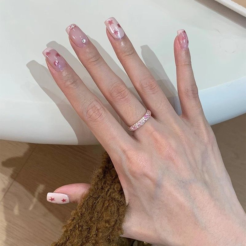 Zircon Simple Female Opening Adjustable Index Finger Light Luxury Rings