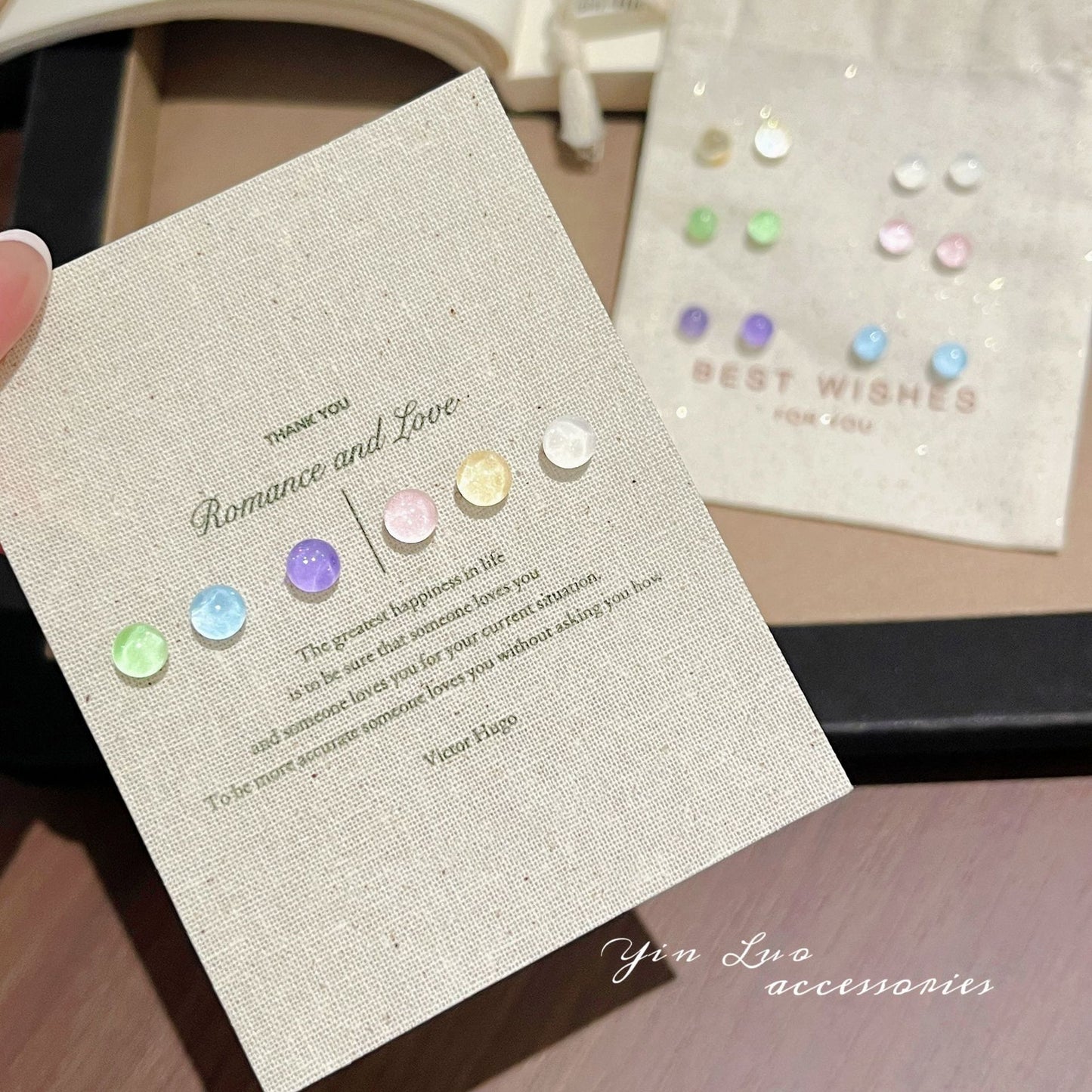 Plastic Needle Colorful Bubble Beads Dopamine Fresh Simple Compact Girly Stud Earrings